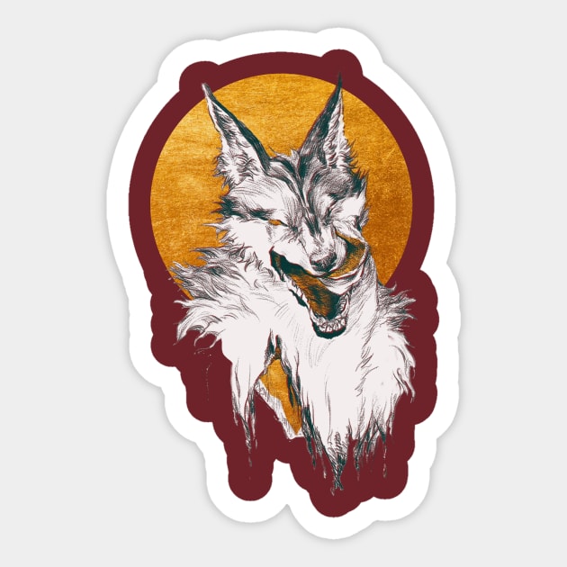 ferocious wolf inkling Sticker by Han.oem